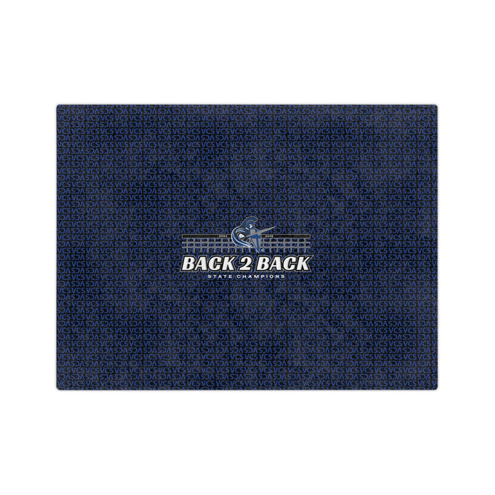 Volleyball 2025 Back 2 Back State Champions Velveteen Minky Blanket in BLACK (Shipping Only)