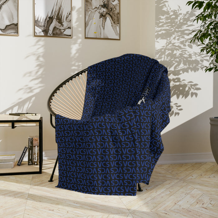 Volleyball 2025 Back 2 Back State Champions Velveteen Minky Blanket in BLACK (Shipping Only)