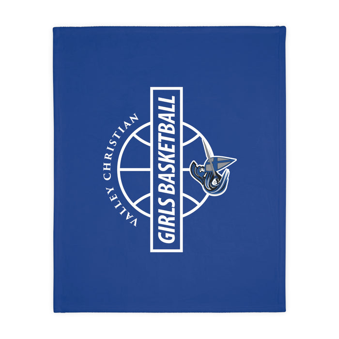 Girls Basketball Velveteen Minky Blanket (Shipping Only)