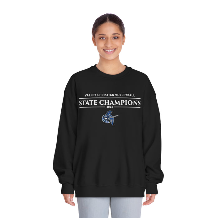 Volleyball 2024 State Champions Unisex DryBlend® Crewneck Sweatshirt (Shipping Only)