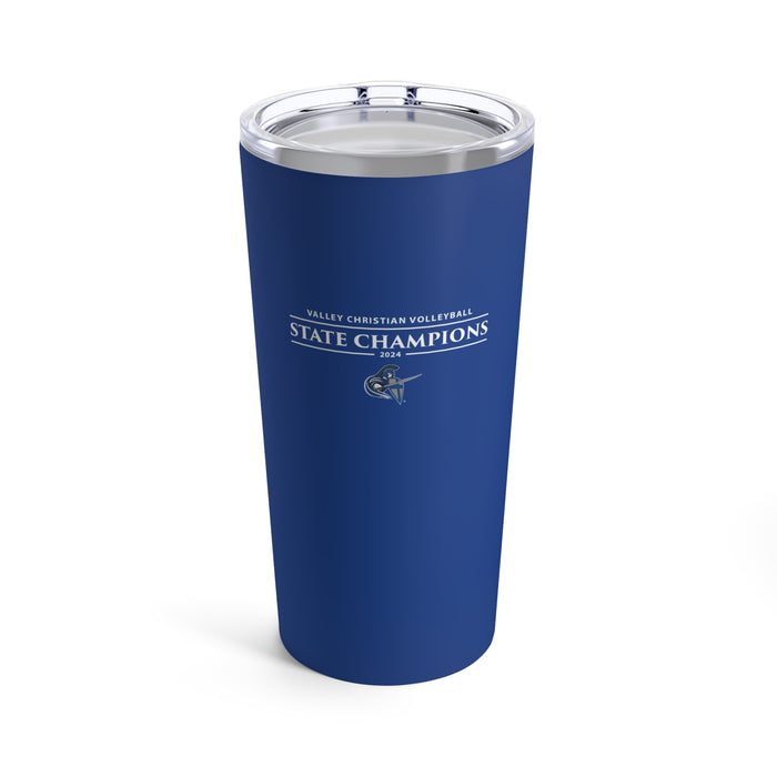 Volleyball 2024 State Champions Tumbler 20oz in BLUE (Shipping Only)