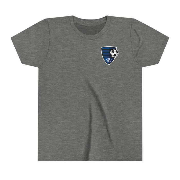 Girls Soccer Shield Youth Bella + Canvas Tee (Shipping Only)