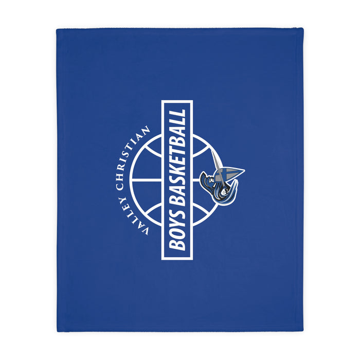 Boys Basketball Velveteen Minky Blanket (Shipping Only)