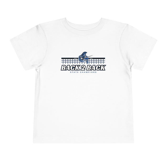 Toddler Volleyball 'Back 2 Back' 2025 State Championship Short Sleeve Tee