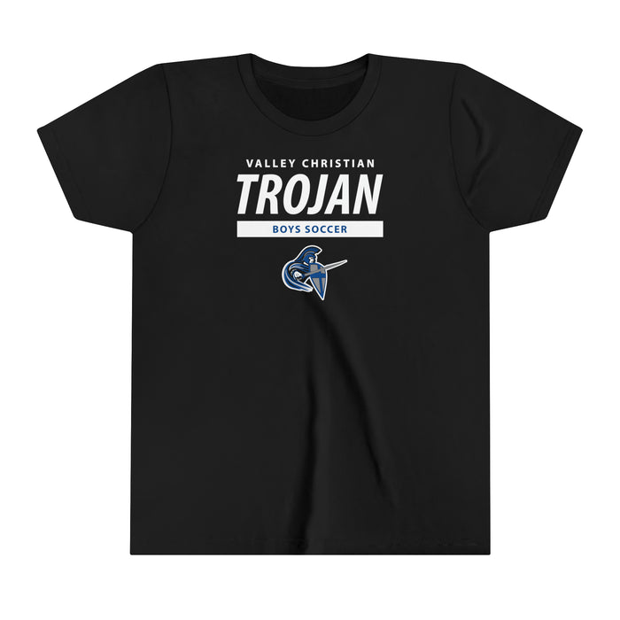 Boys Trojan Soccer Youth Bella + Canvas Tee (Shipping Only)