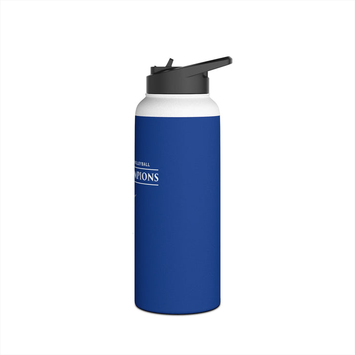 Volleyball 2024 State Champions Stainless Steel Water Bottle, Standard Lid in BLUE (Shipping Only)