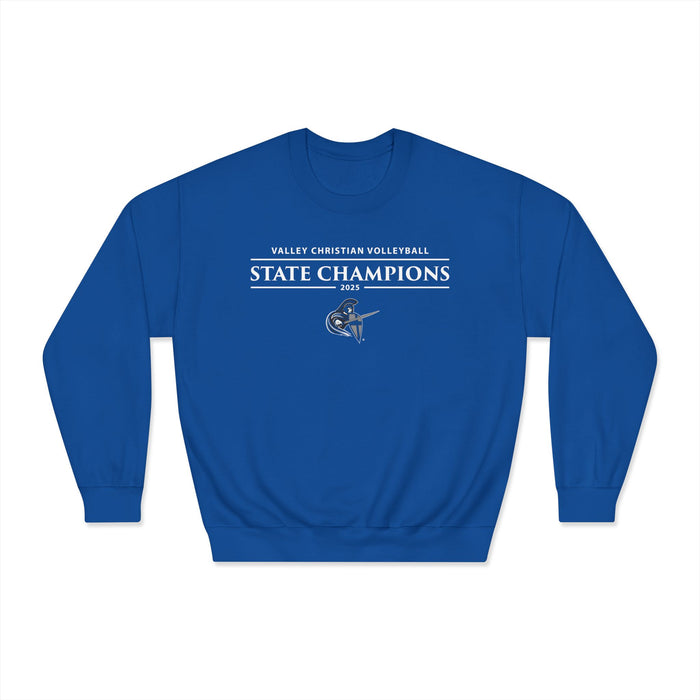 Volleyball 2025 State Champions Unisex DryBlend® Crewneck Sweatshirt (Shipping Only)