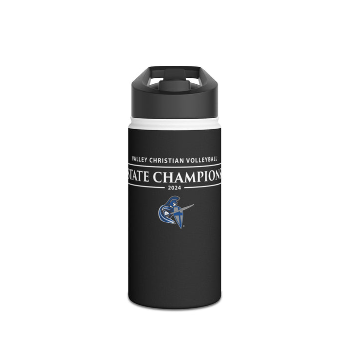 Volleyball 2024 State Champions Stainless Steel Water Bottle, Standard Lid in BLACK (Shipping Only)