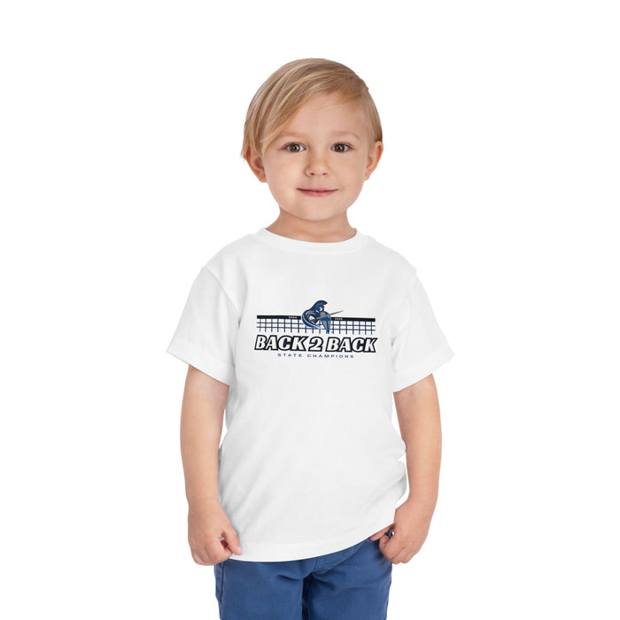Toddler Volleyball 'Back 2 Back' 2025 State Championship Short Sleeve Tee