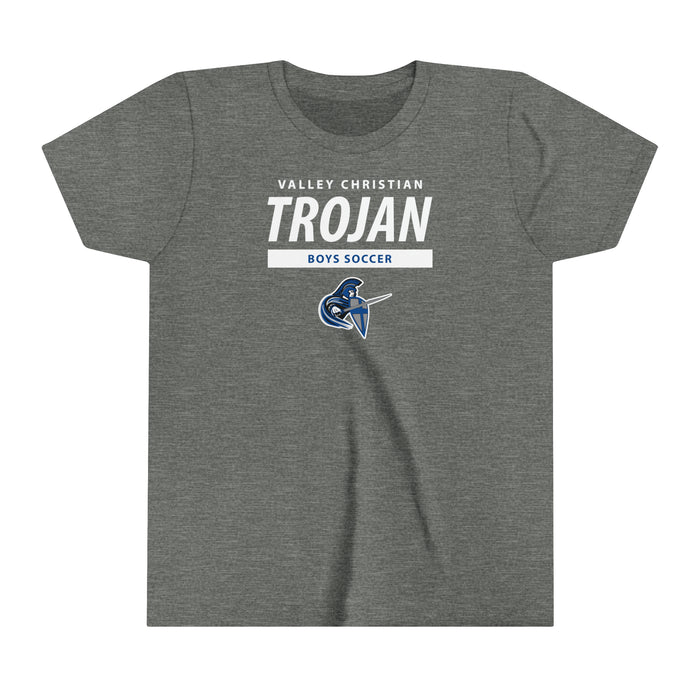 Boys Trojan Soccer Youth Bella + Canvas Tee (Shipping Only)