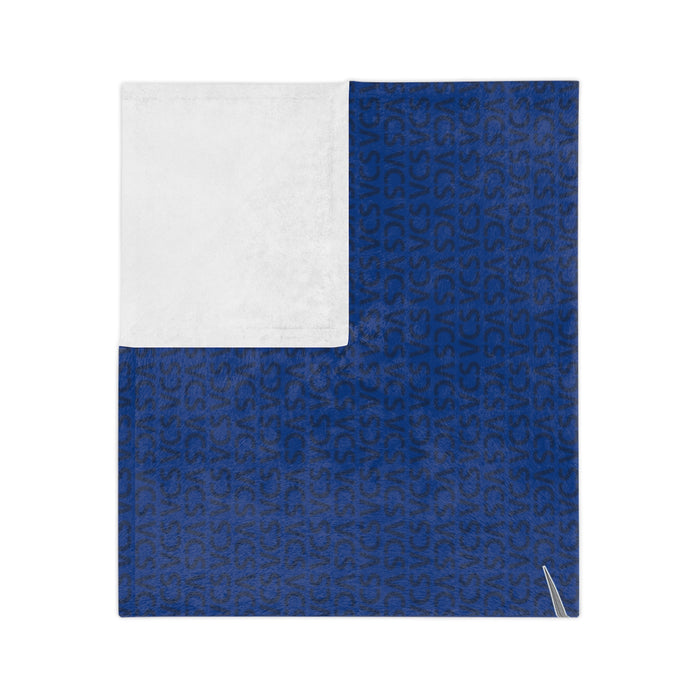 Volleyball 2025 Back 2 Back State Champions Velveteen Minky Blanket in BLUE (Shipping Only)