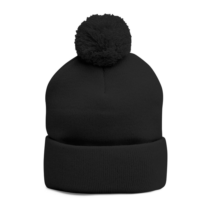 VC Pom-Pom Knit Beanie with Embroidery