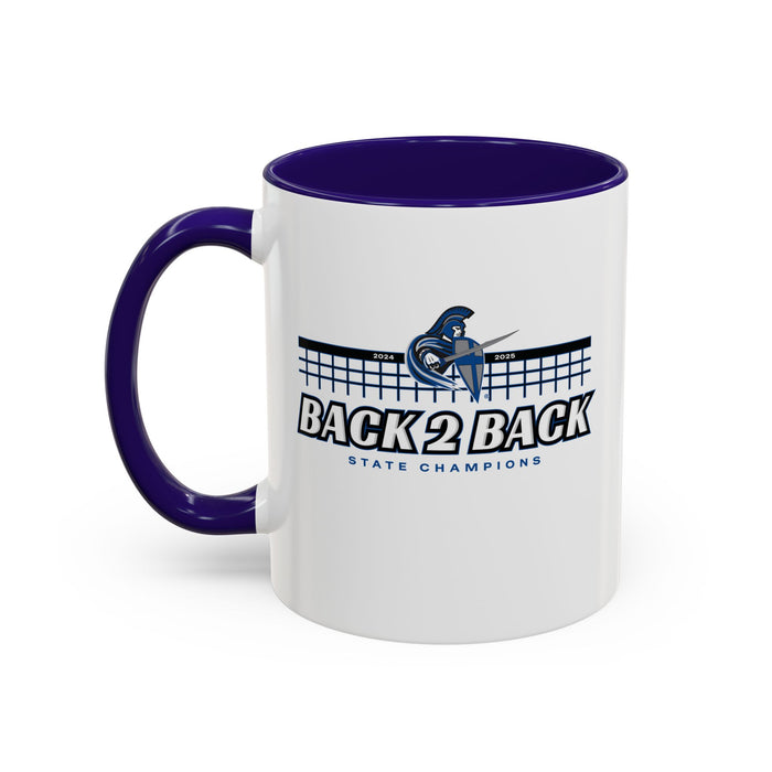 Volleyball 2025 Back 2 Back State Champions Colorful Mugs, 11oz (Shipping Only)