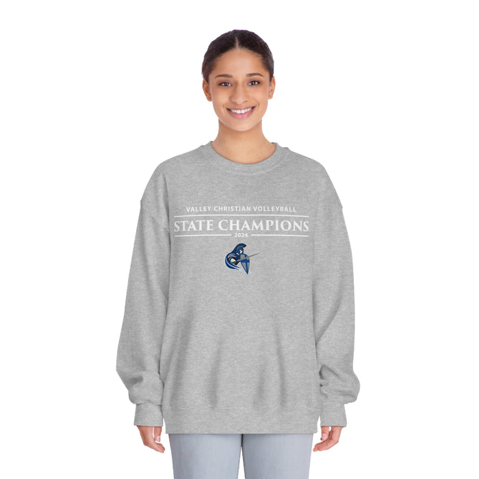 Volleyball 2024 State Champions Unisex DryBlend® Crewneck Sweatshirt (Shipping Only)