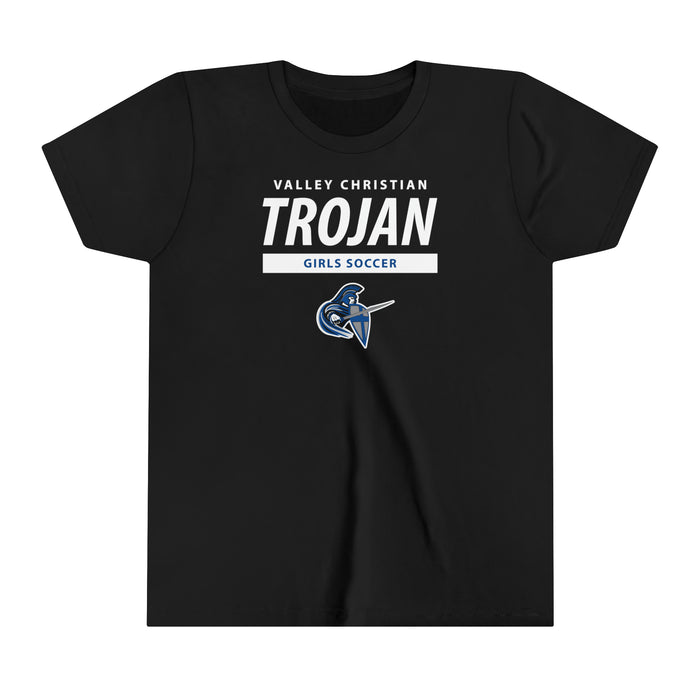 Girls Trojan Soccer Youth Bella + Canvas Tee (Shipping Only)