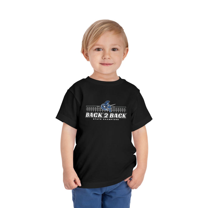 Toddler Volleyball 'Back 2 Back' 2025 State Championship Short Sleeve Tee