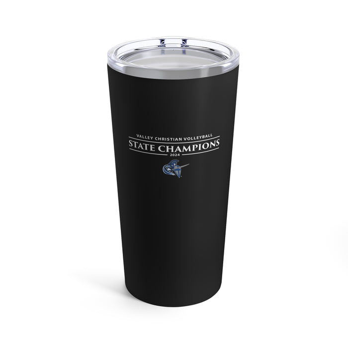 Volleyball 2024 State Champions Tumbler 20oz in BLACK (Shipping Only)