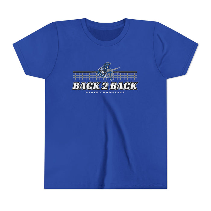 2025 Volleyball State Champions "Back 2 Back" Youth Tee