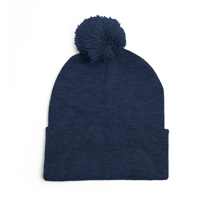 VC Pom-Pom Knit Beanie with Embroidery