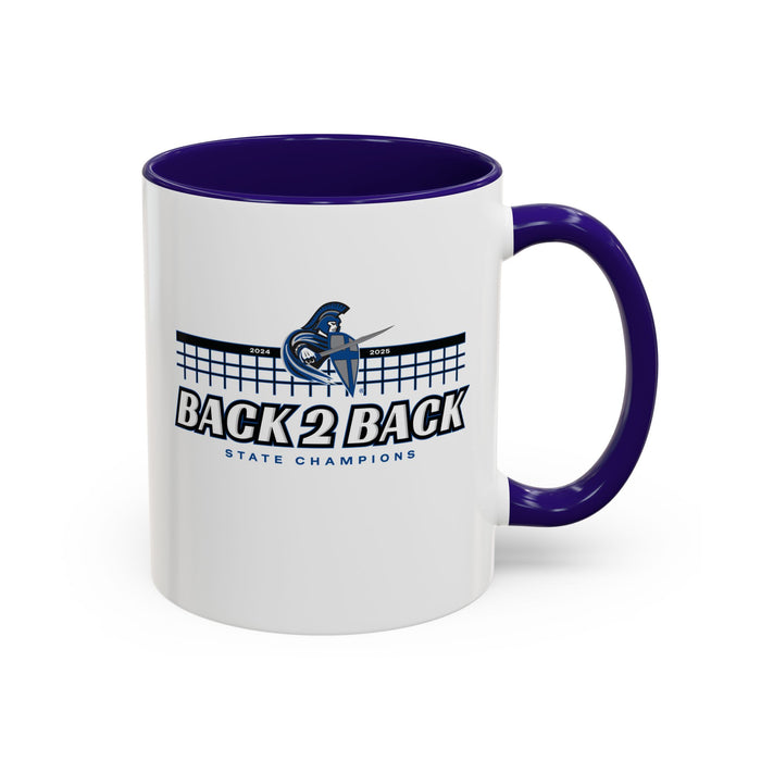Volleyball 2025 Back 2 Back State Champions Colorful Mugs, 11oz (Shipping Only)
