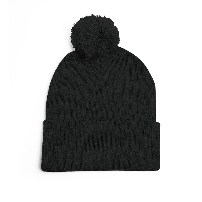 VC Pom-Pom Knit Beanie with Embroidery