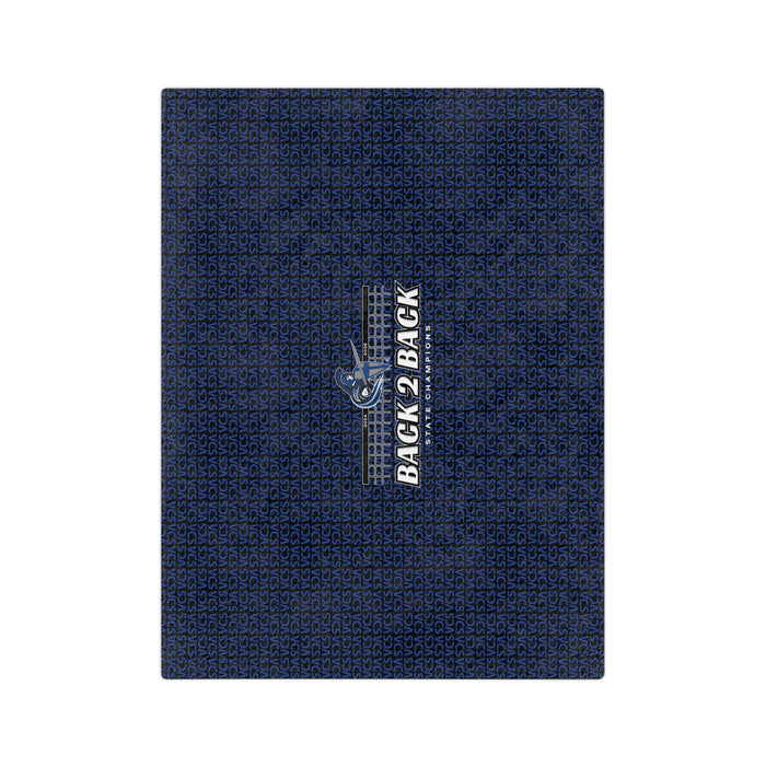 Volleyball 2025 Back 2 Back State Champions Velveteen Minky Blanket in BLACK (Shipping Only)