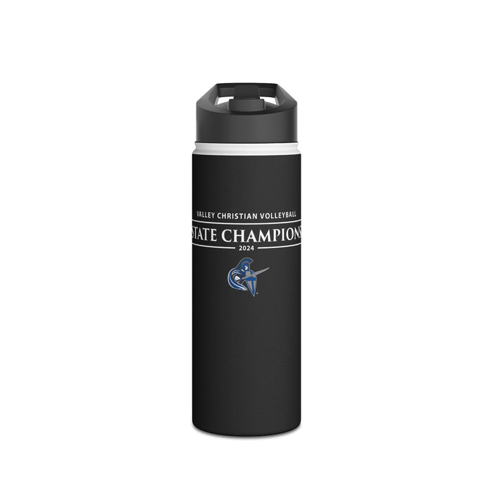 Volleyball 2024 State Champions Stainless Steel Water Bottle, Standard Lid in BLACK (Shipping Only)